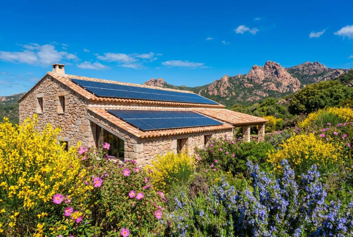 panneaux solaires Corse printemps