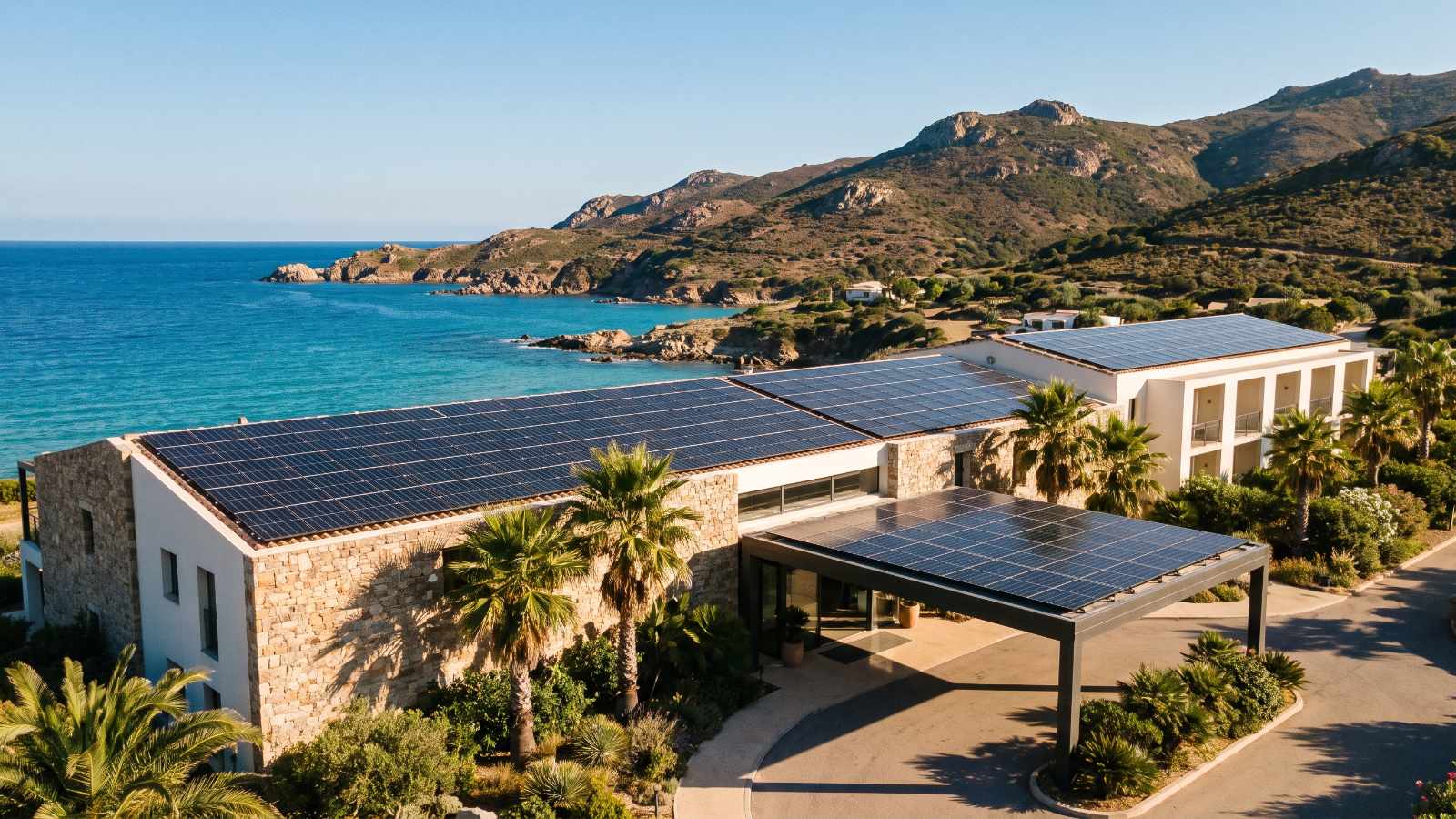 Panneaux solaires pour entreprise et hôtellerie en Corse